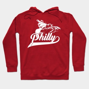 Philly Baseball Vintage Leopard Heart Baseball Fans 2022 Hoodie